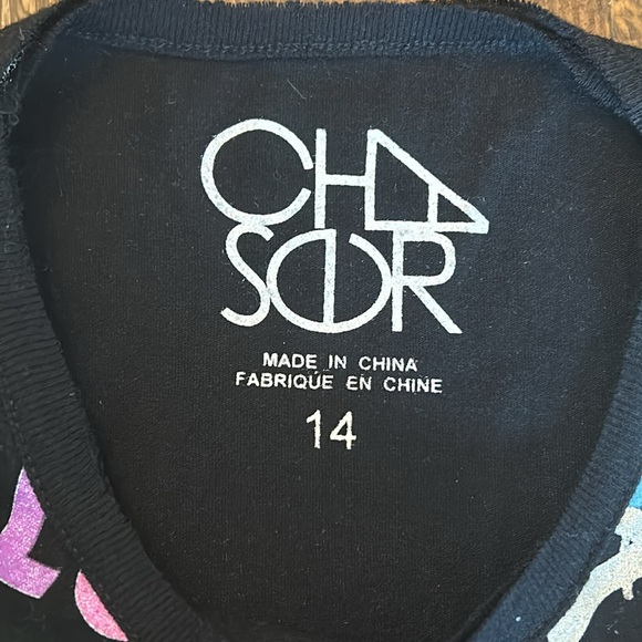 Chaser Neon - Splatter - Skull - Peace- love - Graphic Tank - Girls Sz 14 New - Picture 4 of 6